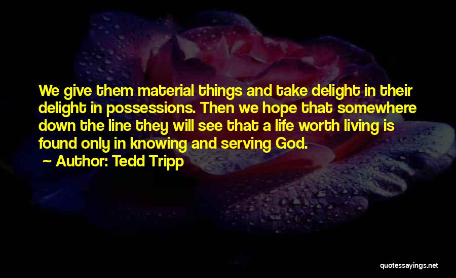 Material Things And Life Quotes By Tedd Tripp