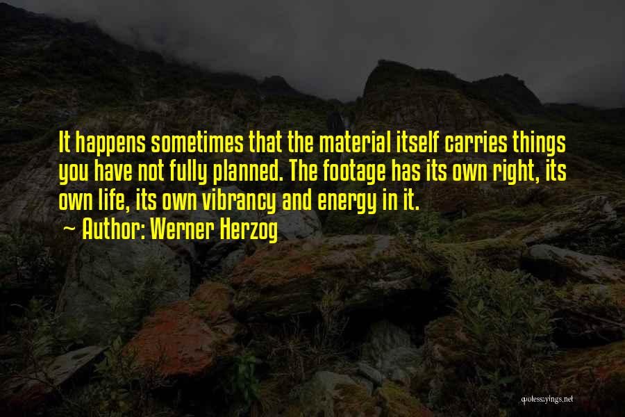 Material Things And Life Quotes By Werner Herzog