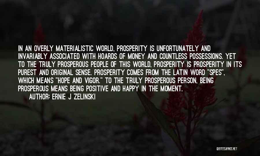 Materialistic Possessions Quotes By Ernie J Zelinski