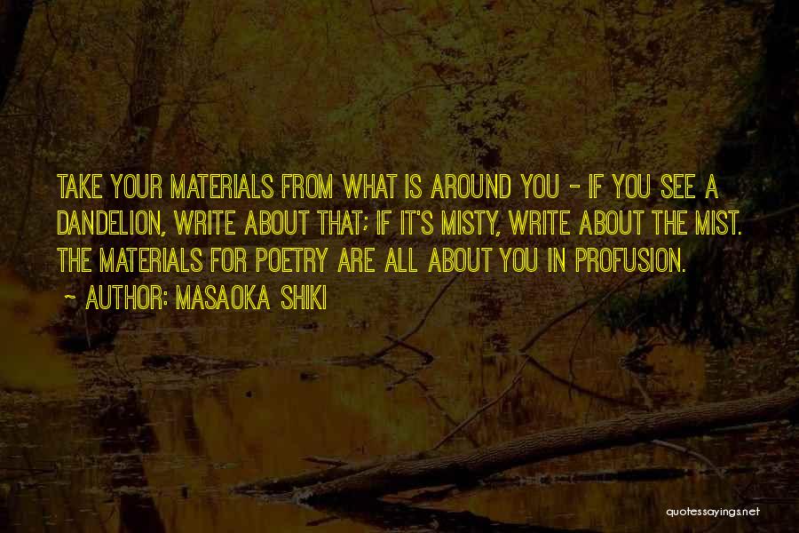 Materials Quotes By Masaoka Shiki