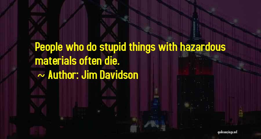Materials Things Quotes By Jim Davidson