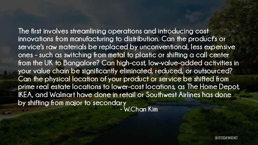 Materials Things Quotes By W.Chan Kim