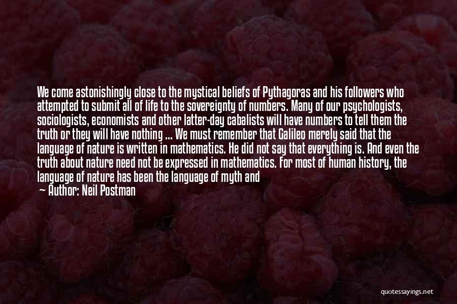 Math And Life Quotes By Neil Postman