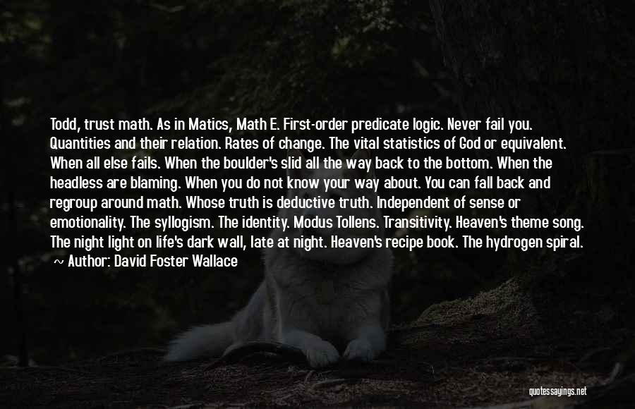 Math And Logic Quotes By David Foster Wallace