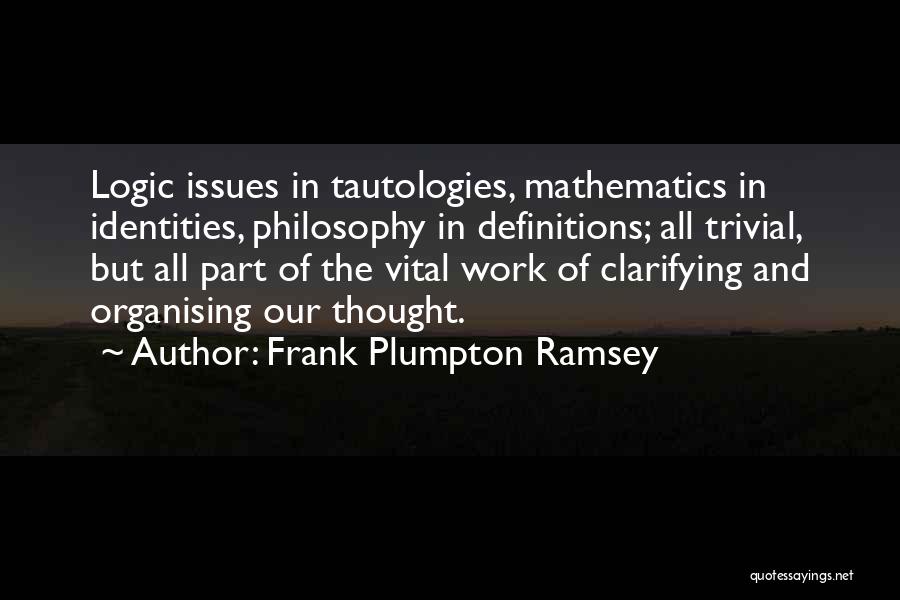 Math Definitions Quotes By Frank Plumpton Ramsey
