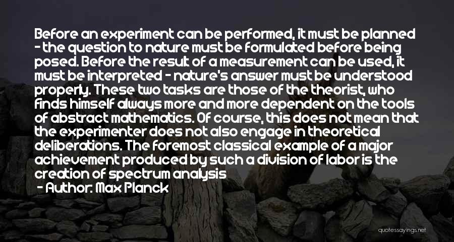 Math Division Quotes By Max Planck