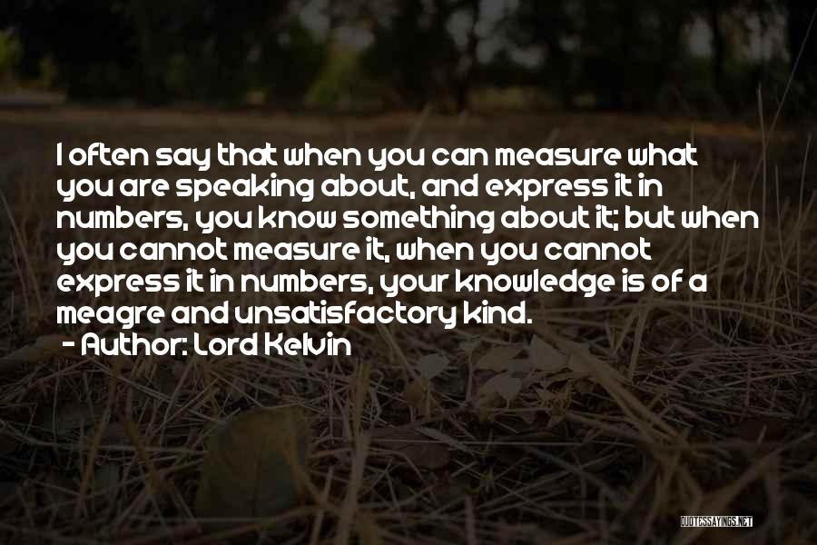 Math Numbers Quotes By Lord Kelvin