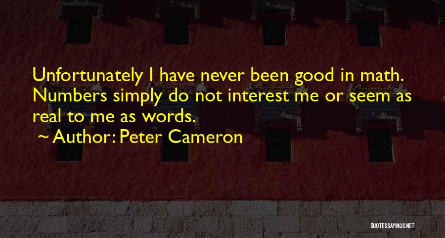 Math Numbers Quotes By Peter Cameron