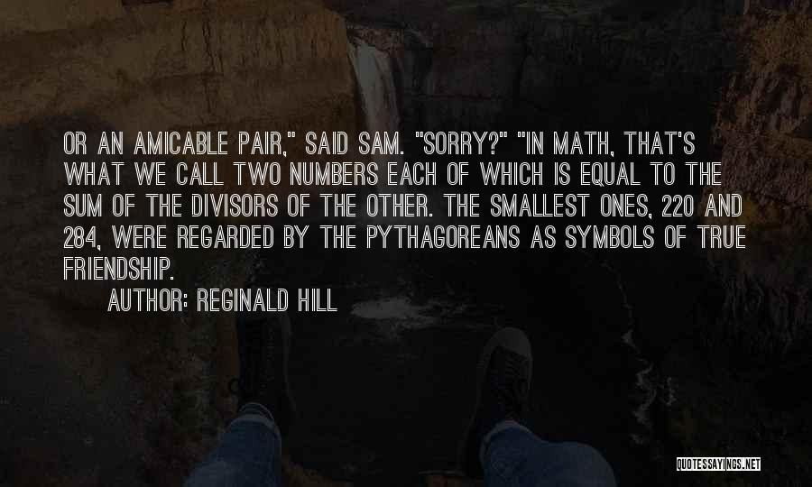 Math Numbers Quotes By Reginald Hill