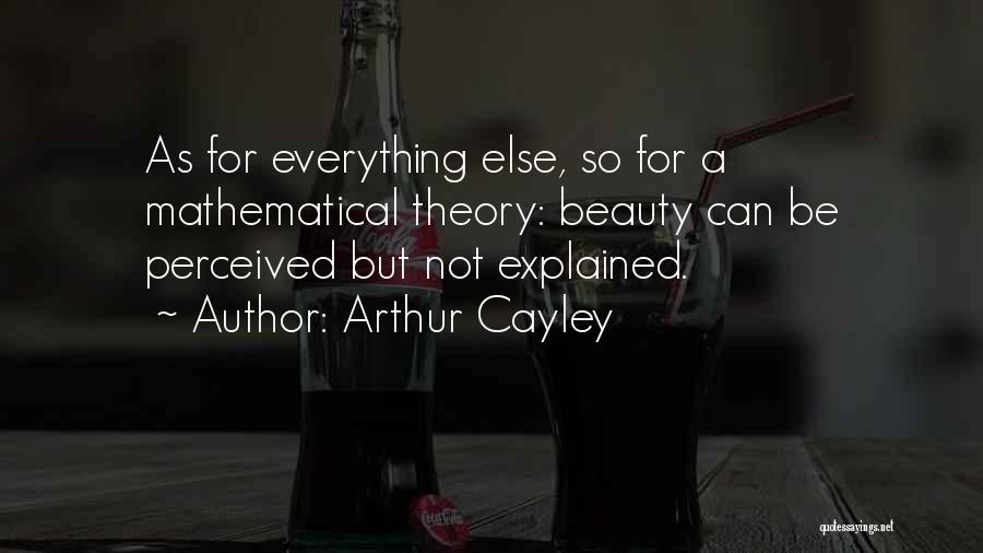Mathematical Beauty Quotes By Arthur Cayley