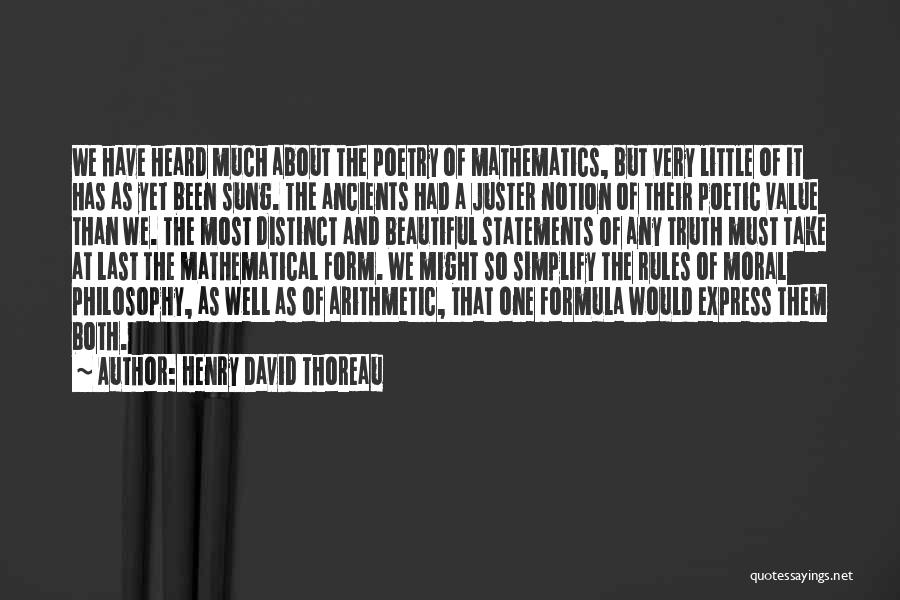 Mathematical Beauty Quotes By Henry David Thoreau