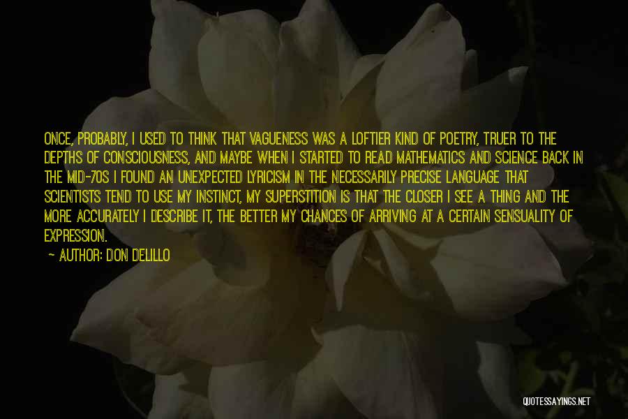 Mathematics And Poetry Quotes By Don DeLillo