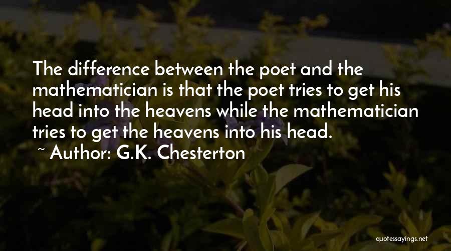 Mathematics And Poetry Quotes By G.K. Chesterton