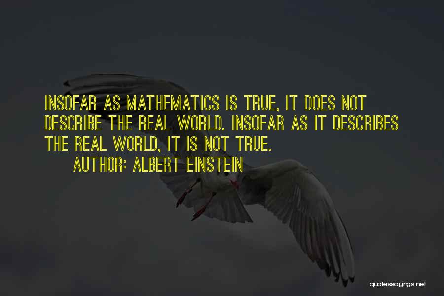 Mathematics By Albert Einstein Quotes By Albert Einstein