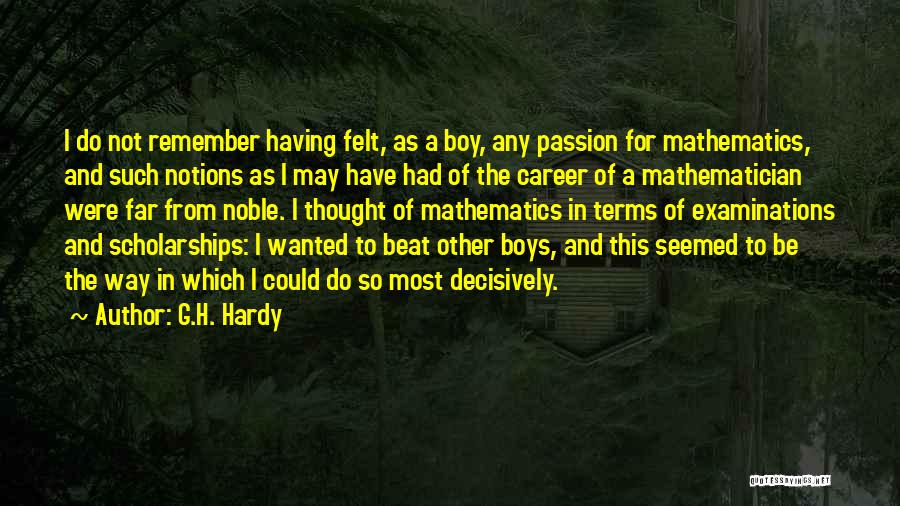 Mathematics Science Quotes By G.H. Hardy