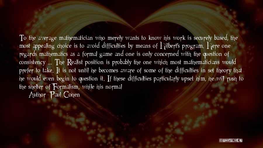 Mathematics Science Quotes By Paul Cohen