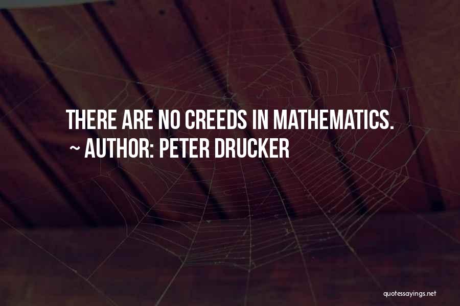 Mathematics Science Quotes By Peter Drucker