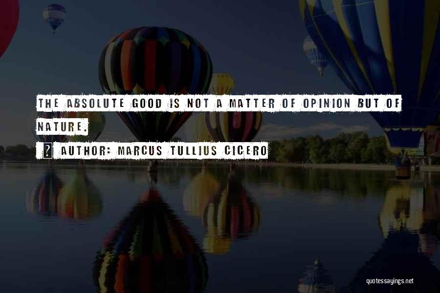 Matter Of Opinion Quotes By Marcus Tullius Cicero