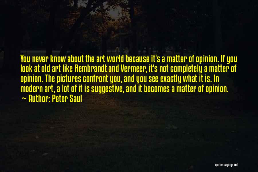 Matter Of Opinion Quotes By Peter Saul
