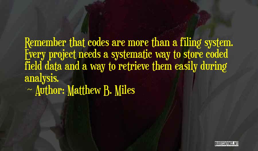 Matthew B. Miles Quotes 731556