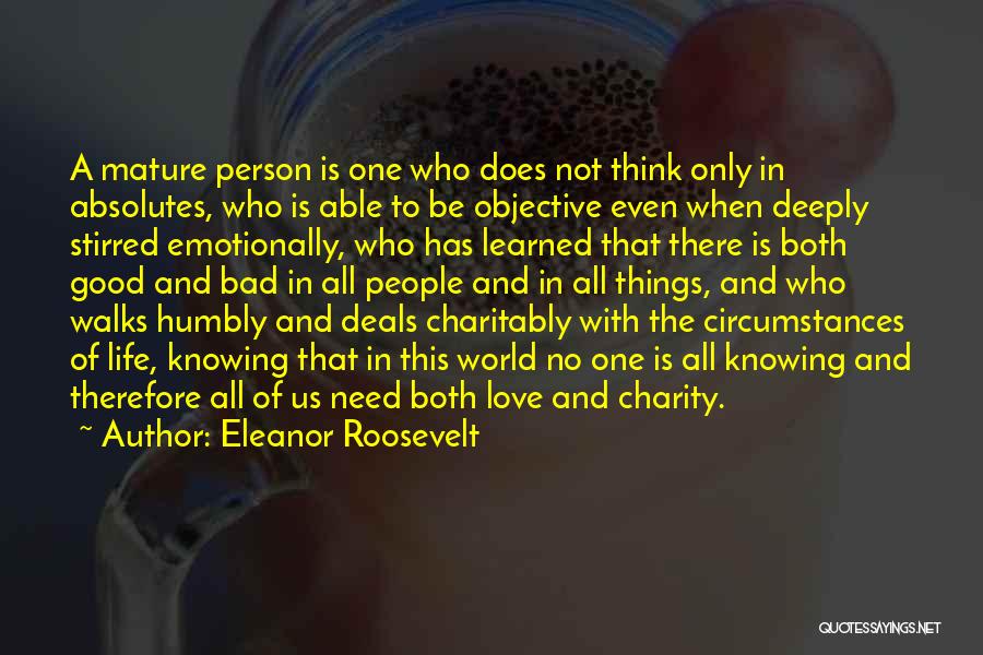 Mature Love Quotes By Eleanor Roosevelt Mature Love Quotes By Eleanor Roosevelt
