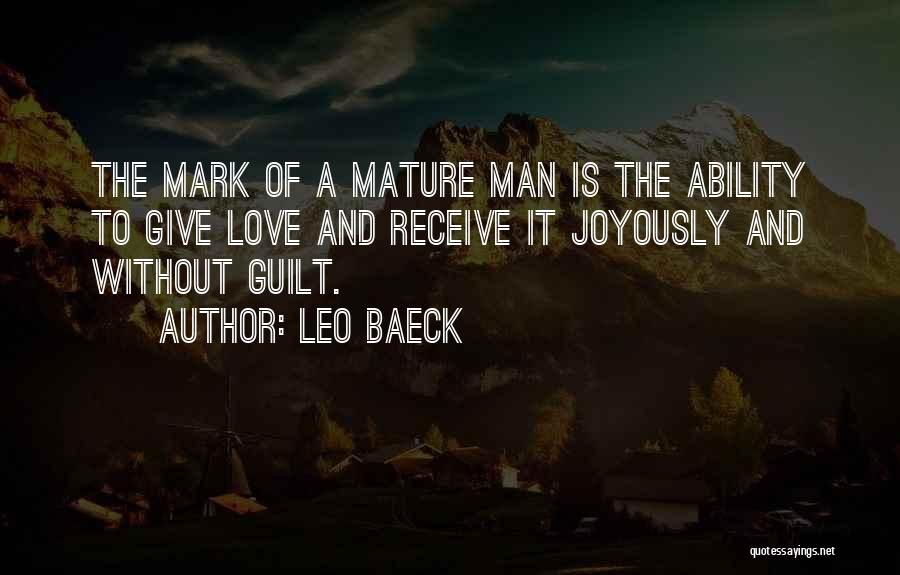 Mature Love Quotes By Leo Baeck