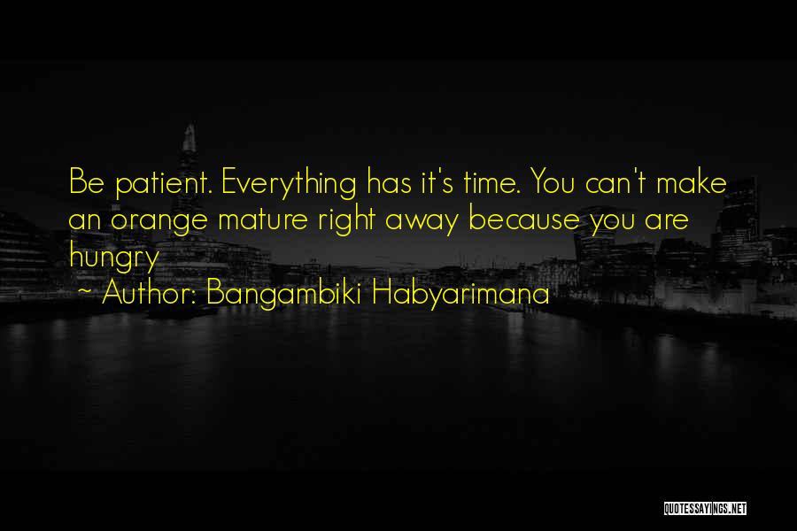 Mature Man Quotes By Bangambiki Habyarimana