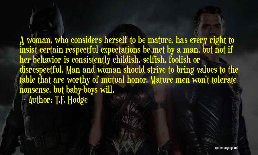 Mature Man Quotes By T.F. Hodge