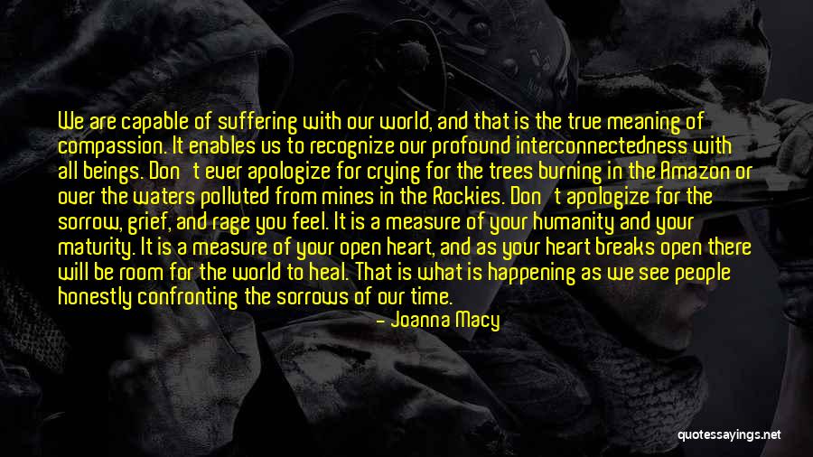 Maturity And Compassion Quotes By Joanna Macy Maturity And Compassion Quotes By Joanna Macy