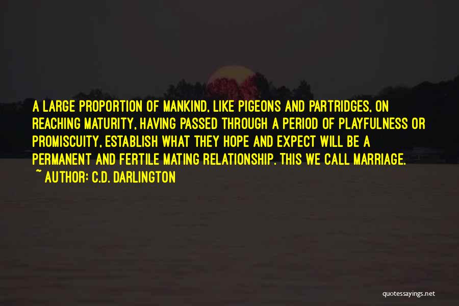 Maturity And Marriage Quotes By C.D. Darlington