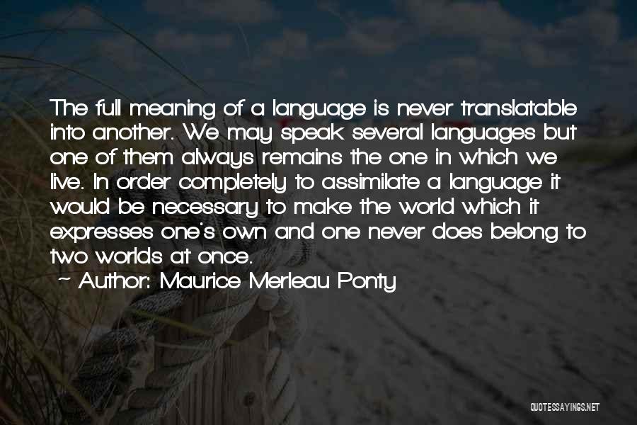 Maurice Merleau Ponty Quotes 781847