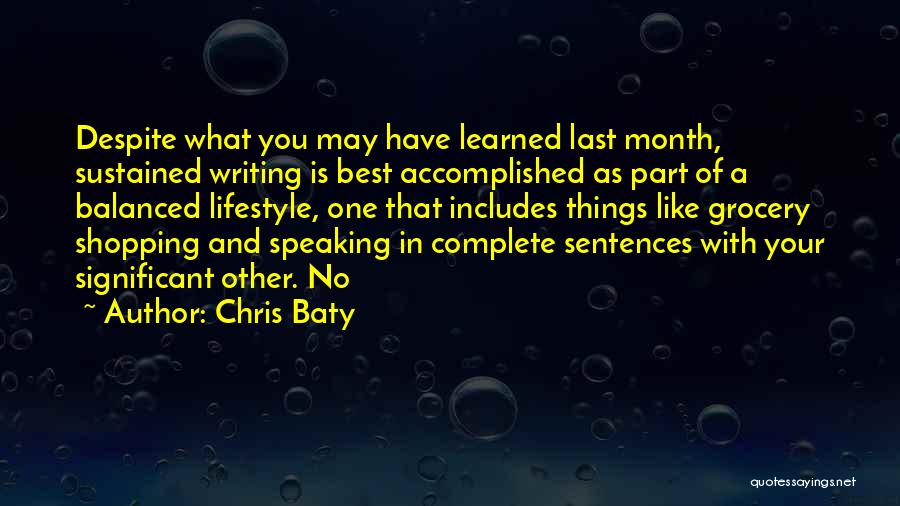 May Month Quotes By Chris Baty