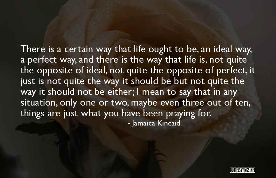 Maybe I'm Not Perfect For You Quotes By Jamaica Kincaid