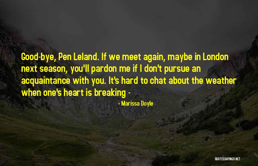 Maybe We'll Meet Again Quotes By Marissa Doyle