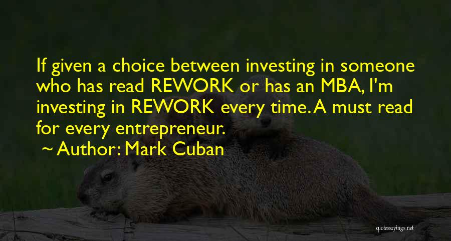 Mba Quotes By Mark Cuban