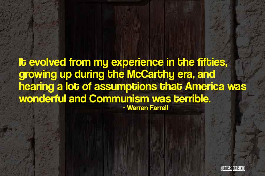 Mccarthy Communism Quotes By Warren Farrell Mccarthy Communism Quotes By Warren Farrell