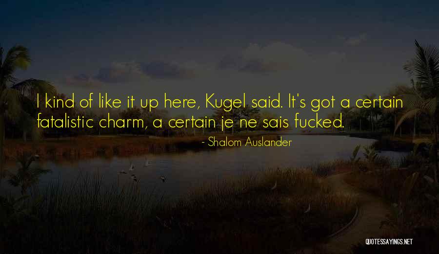 Mccheynes Memoir Quotes By Shalom Auslander