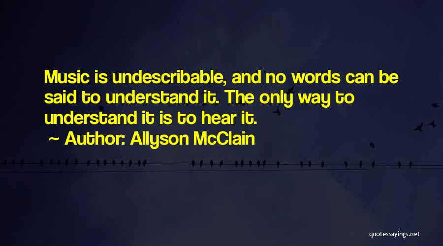 Mcclain Quotes By Allyson McClain