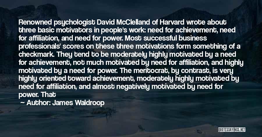 Mcclelland Quotes By James Waldroop