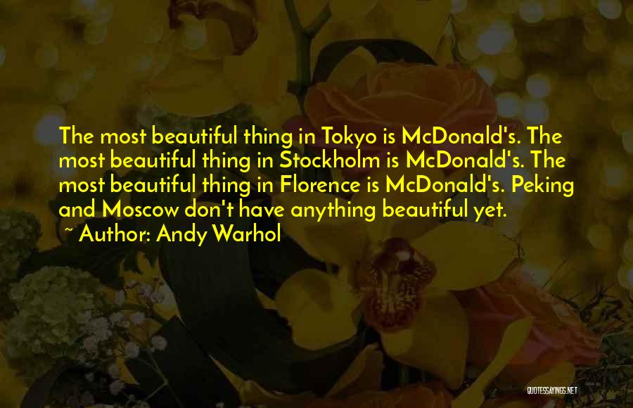 Mcdonalds Quotes By Andy Warhol