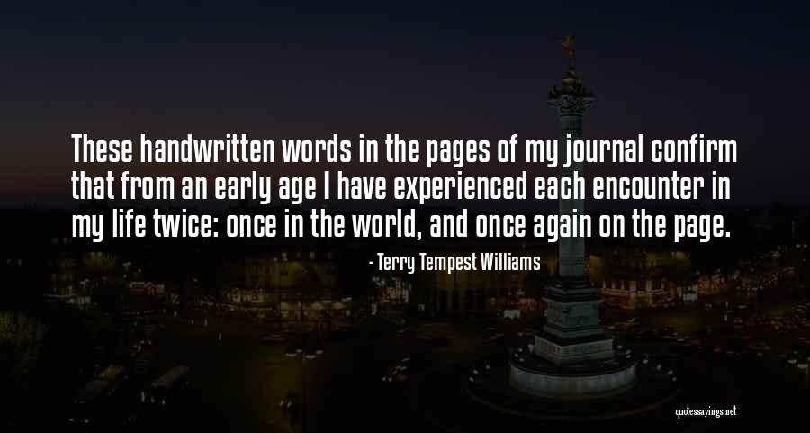 Me Journal Page Quotes By Terry Tempest Williams Me Journal Page Quotes By Terry Tempest Williams