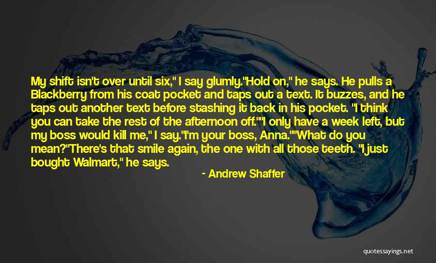 Mean Boss Quotes By Andrew Shaffer Mean Boss Quotes By Andrew Shaffer