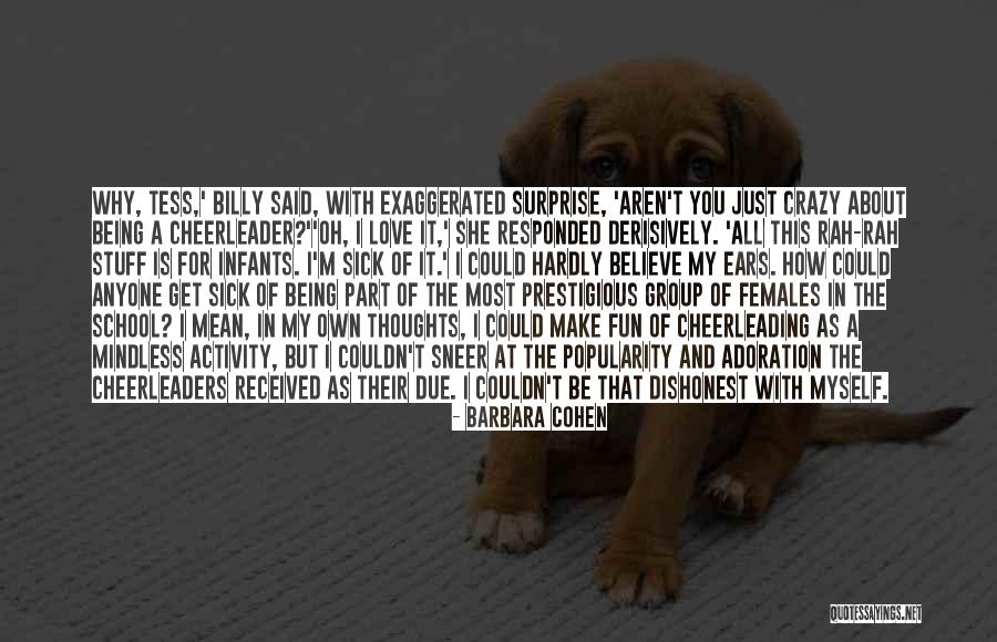 Mean Cheerleaders Quotes By Barbara Cohen Mean Cheerleaders Quotes By Barbara Cohen