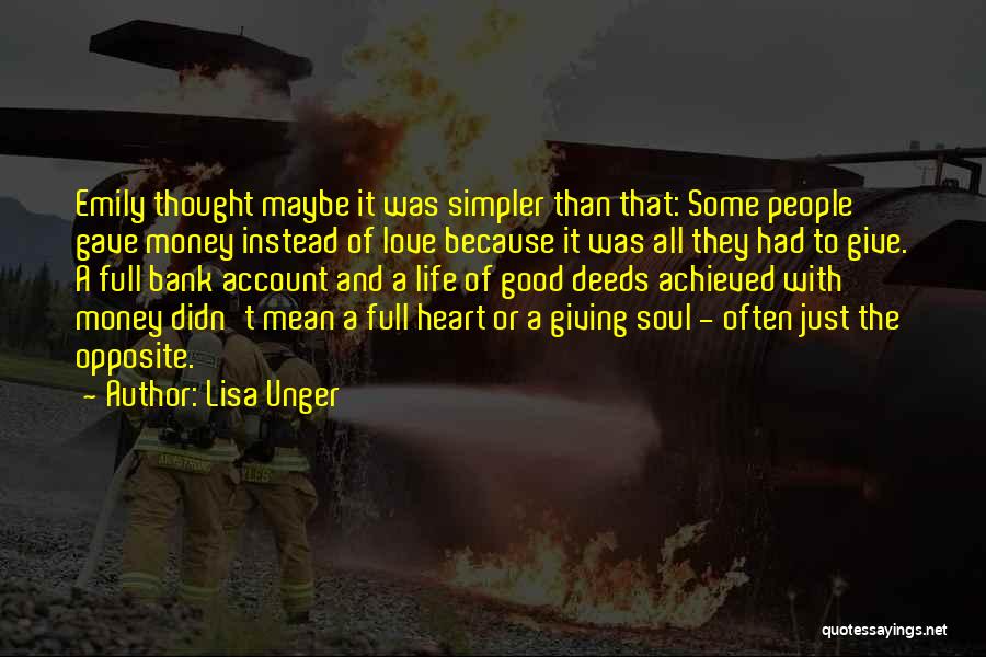 Mean Full Love Quotes By Lisa Unger
