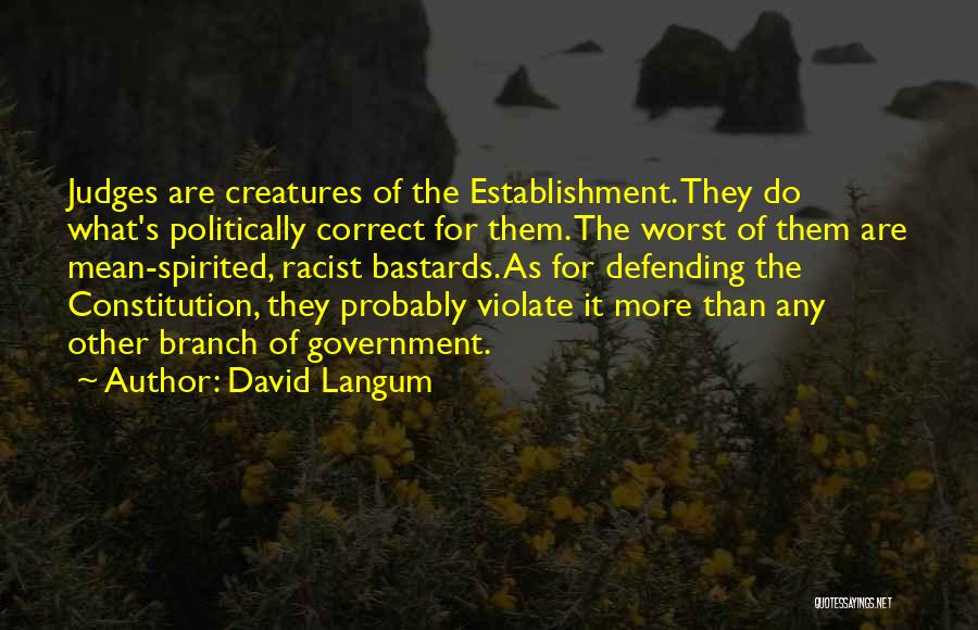 Mean Spirited Quotes By David Langum