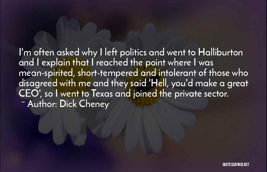 Mean Spirited Quotes By Dick Cheney