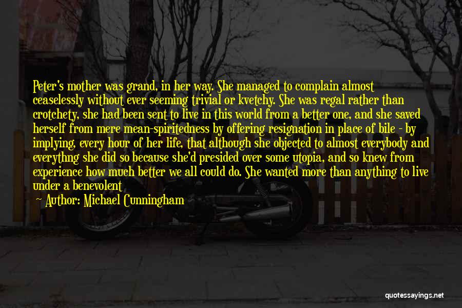 Mean Spiritedness Quotes By Michael Cunningham