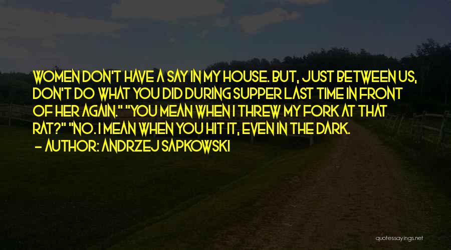 Mean What You Say Quotes By Andrzej Sapkowski