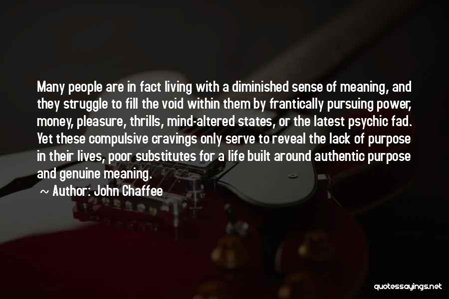 Meaning And Purpose In Life Quotes By John Chaffee