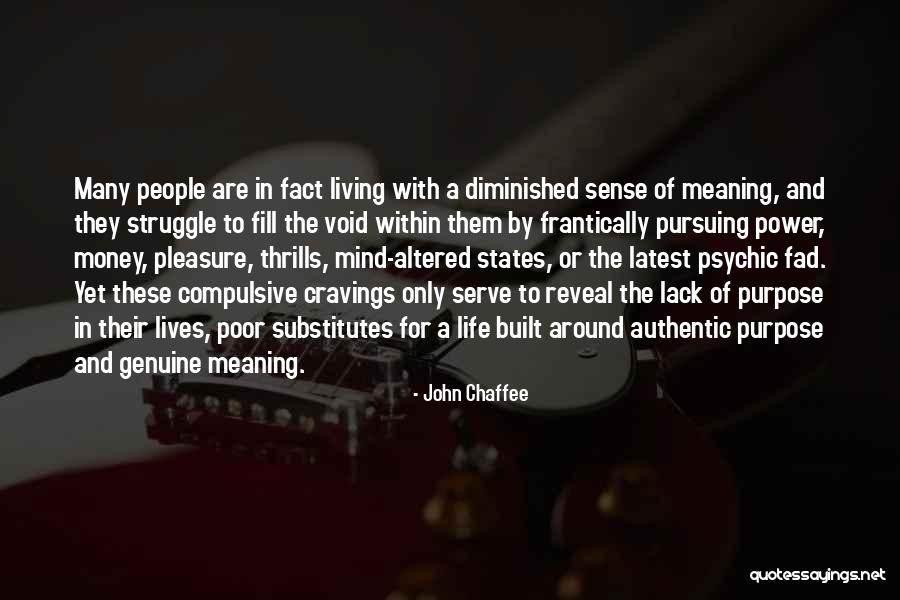 Meaning And Purpose In Life Quotes By John Chaffee